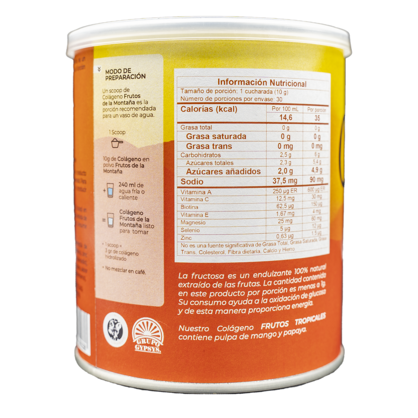 Colágeno Frutos Tropicales 300g Frutos de la Montaña