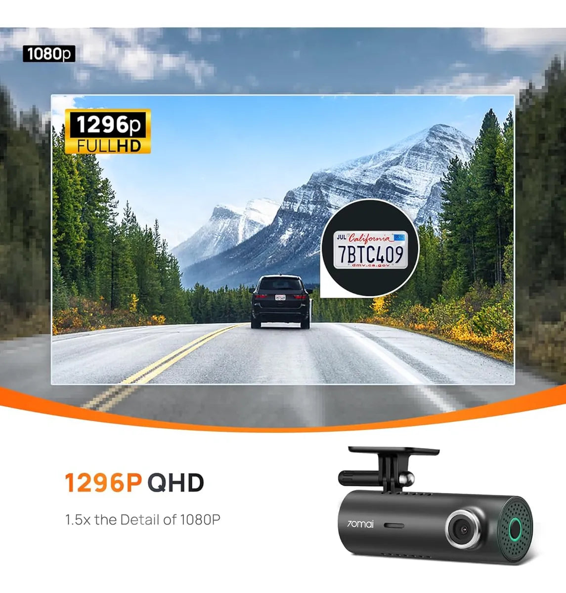 Cámara 70mai Dash Cam M310 inteligente para automóviles