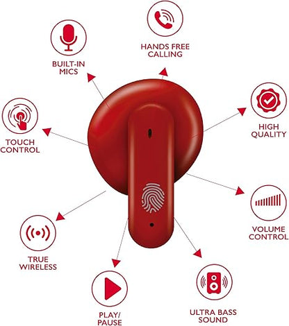 RCA Wave-78 True Wireless Earbuds, Bluetooth, Audio de alta resolución