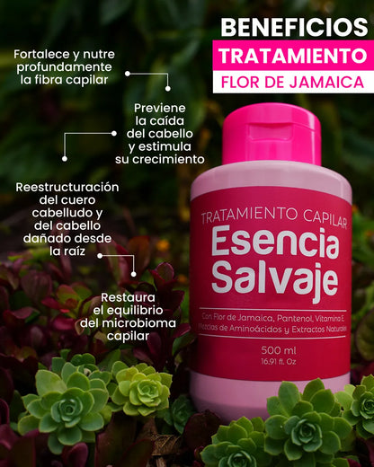 Tratamiento Flor De Jamaica 500ml Esencia Salvaje