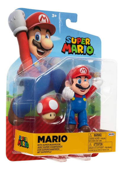 Figura Mario - Mario 12 Cms Con Super Champiñon
