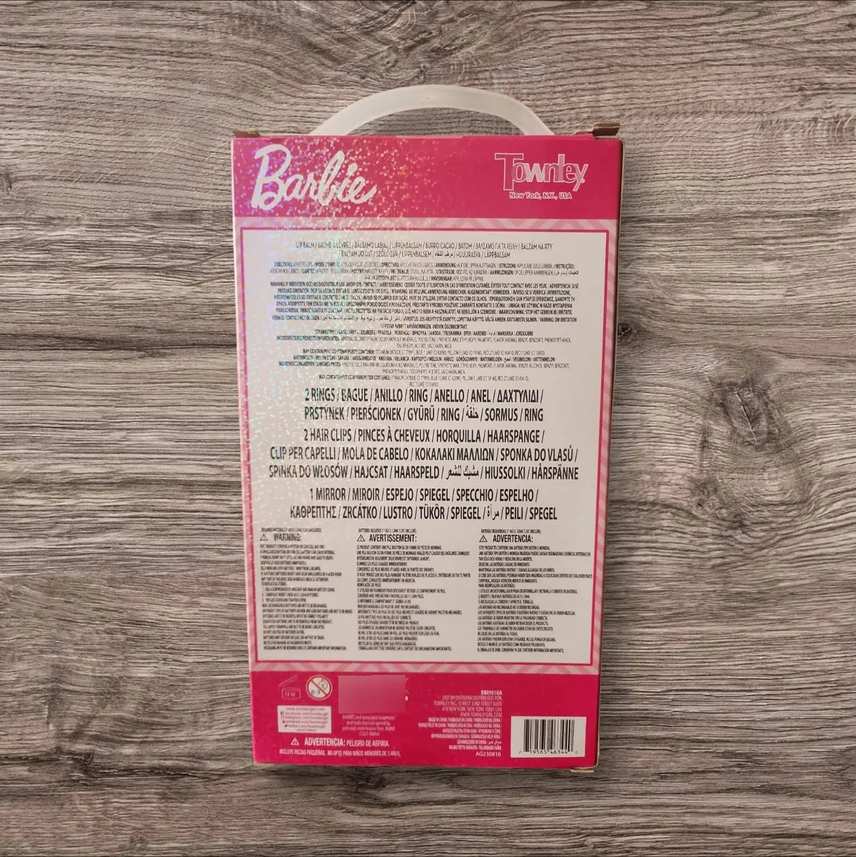Barbie - Townley Girl - Juego De 7 Piezas Espejo iluminado + Labiales